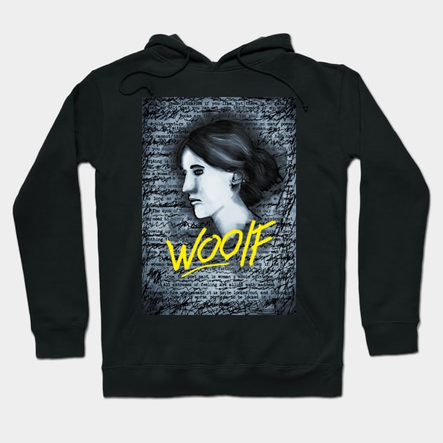 Virginia Woolf Portrait Hoodie by Raimondi